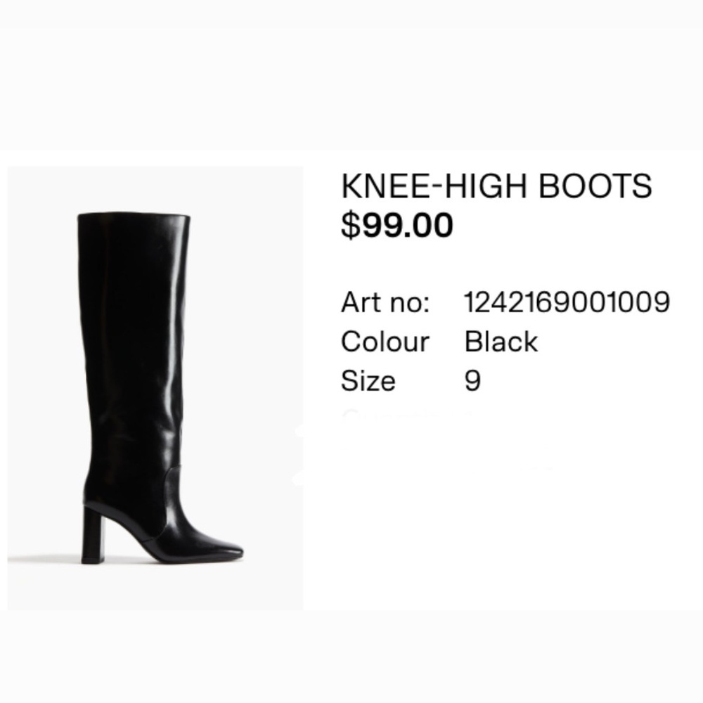 H&M Premium label knee high boots - sold out online - Picture 2 of 5